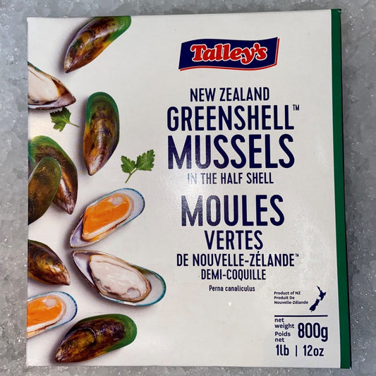 Greenshell Mussels Half Shell 1lb